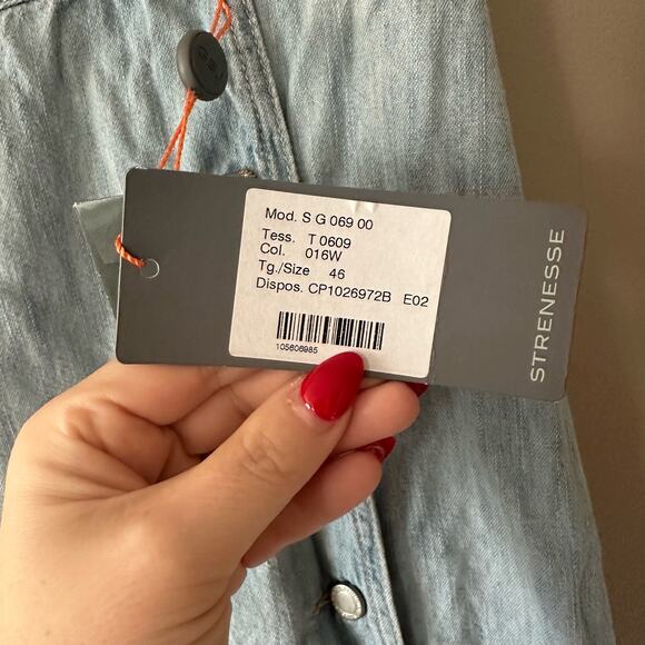 Gabriele Strehle Jeans Denim Wrap Skirt Size 12 NEW WITH TAGS - Picture 8 of 9